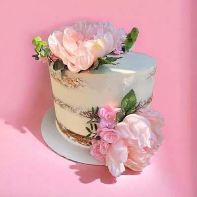 Pink Peony Celebration Cake 