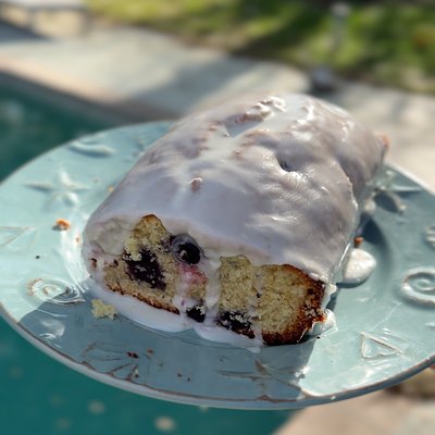 Glazed Lemon Blueberry Bread