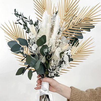15pcs 17inch Artificial Gold Palm Leaves