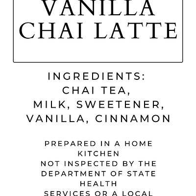 16oz Iced vanilla chai latte