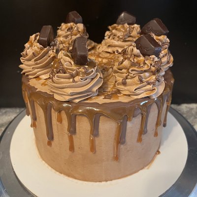 Chocolate Cappuccino Salted Caramel Cake