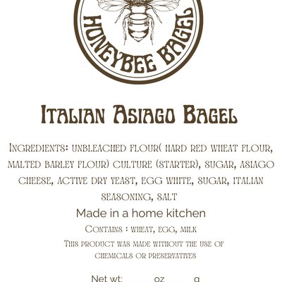 Half Dozen Italian Asiago Bagels