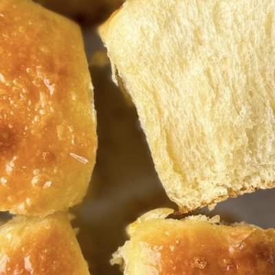 Soft Sourdough Brioche Dinner Rolls