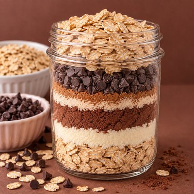 Brownie Batter Oatmeal Jar 