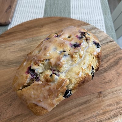 Glazed Lemon Blueberry Sourdough Loaf