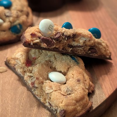 4th Of July Chocolate Dipped Monster Cookies 