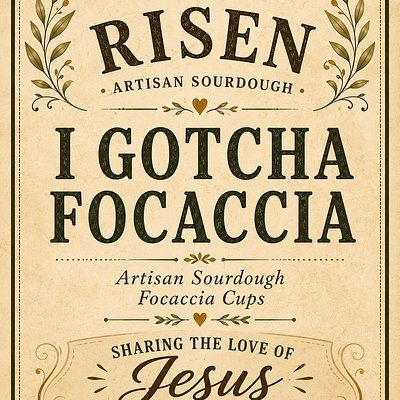 🤗 🍞 I Gotcha Focaccia CUPS 4-Pack
