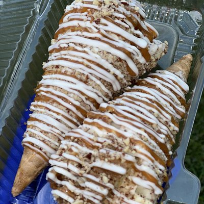 Turtle Cheesecake Stuffed Waffle Cone