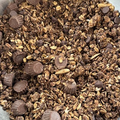 Sourdough Dark Chocolate Reese’s Cup Granola 