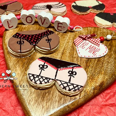 Valentine Lingerie Cookies 