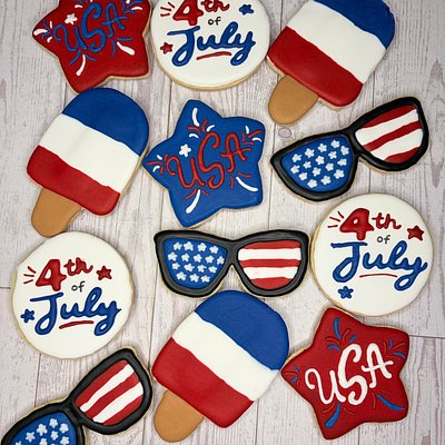 12 4th Of July Sugar Cookies 