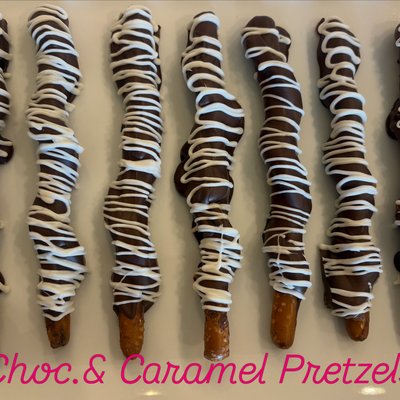 Chocolate & Caramel Covered pretzels 