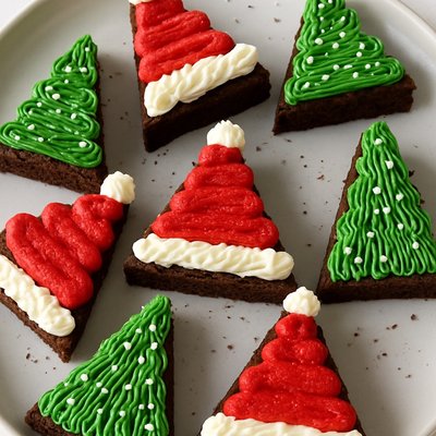 Santa Hat/Tree Brownie