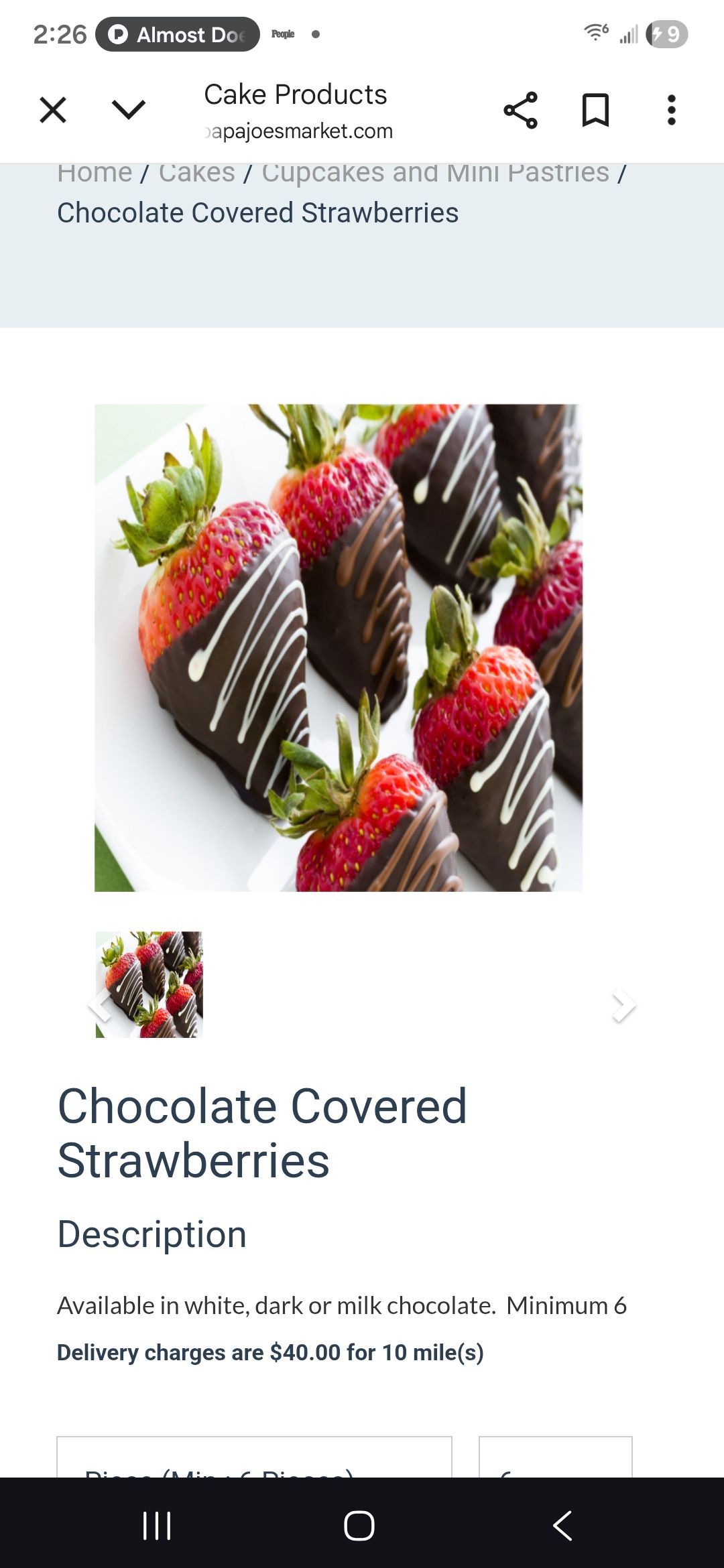 Chocolate Covered  Strawberries 