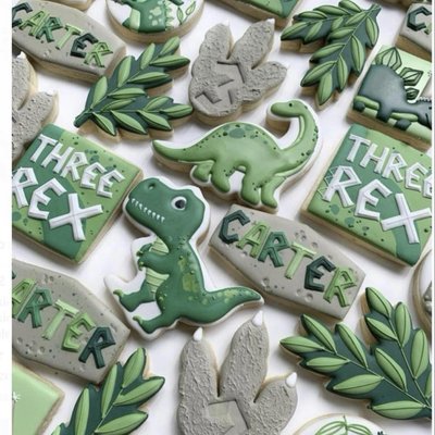 Laura’s Dinosaur Birthday Cookies