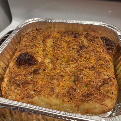 Cheesy Garlic Sourdough Focaccia •8x8•