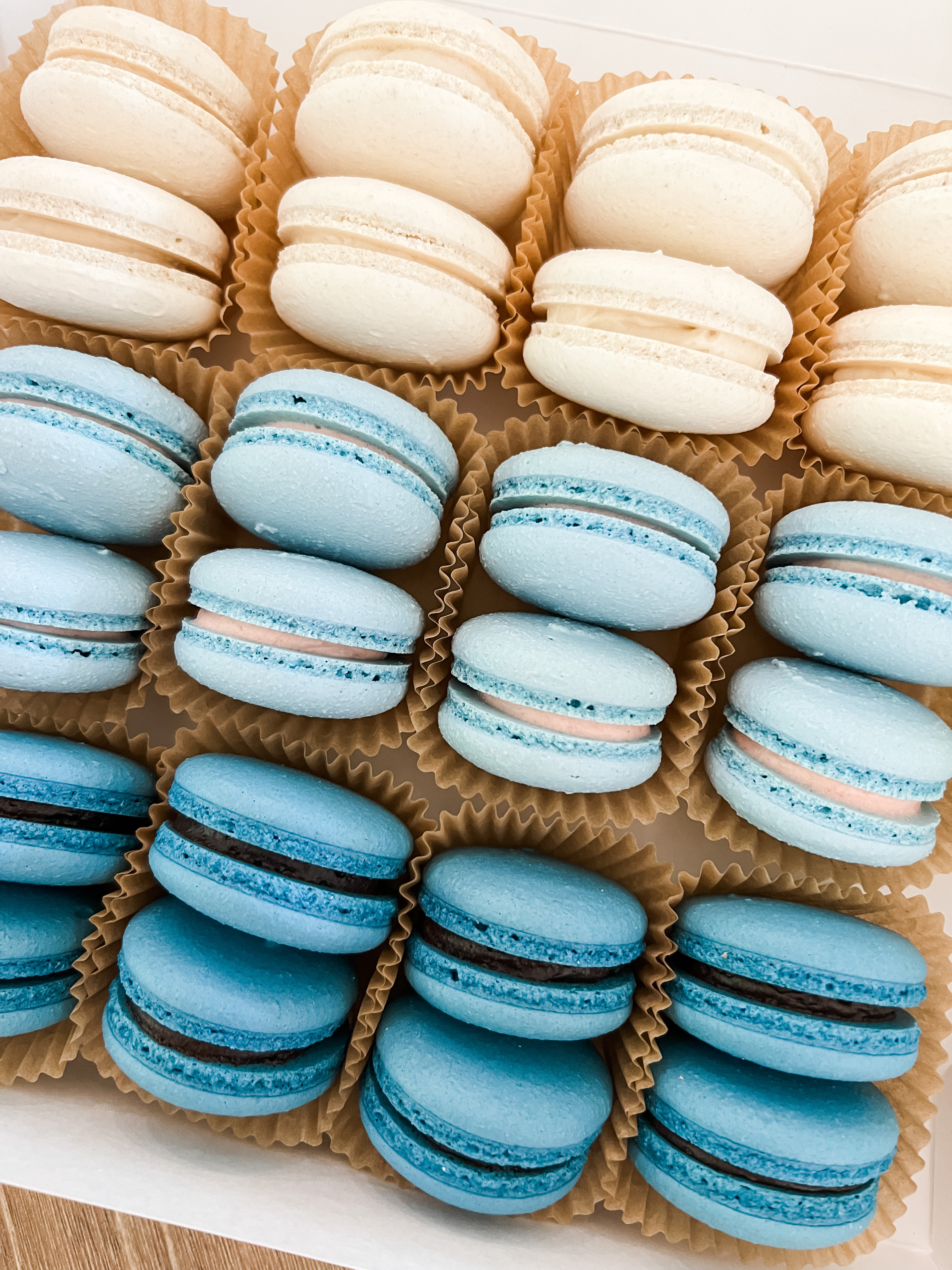 Blue Ombre Macarons