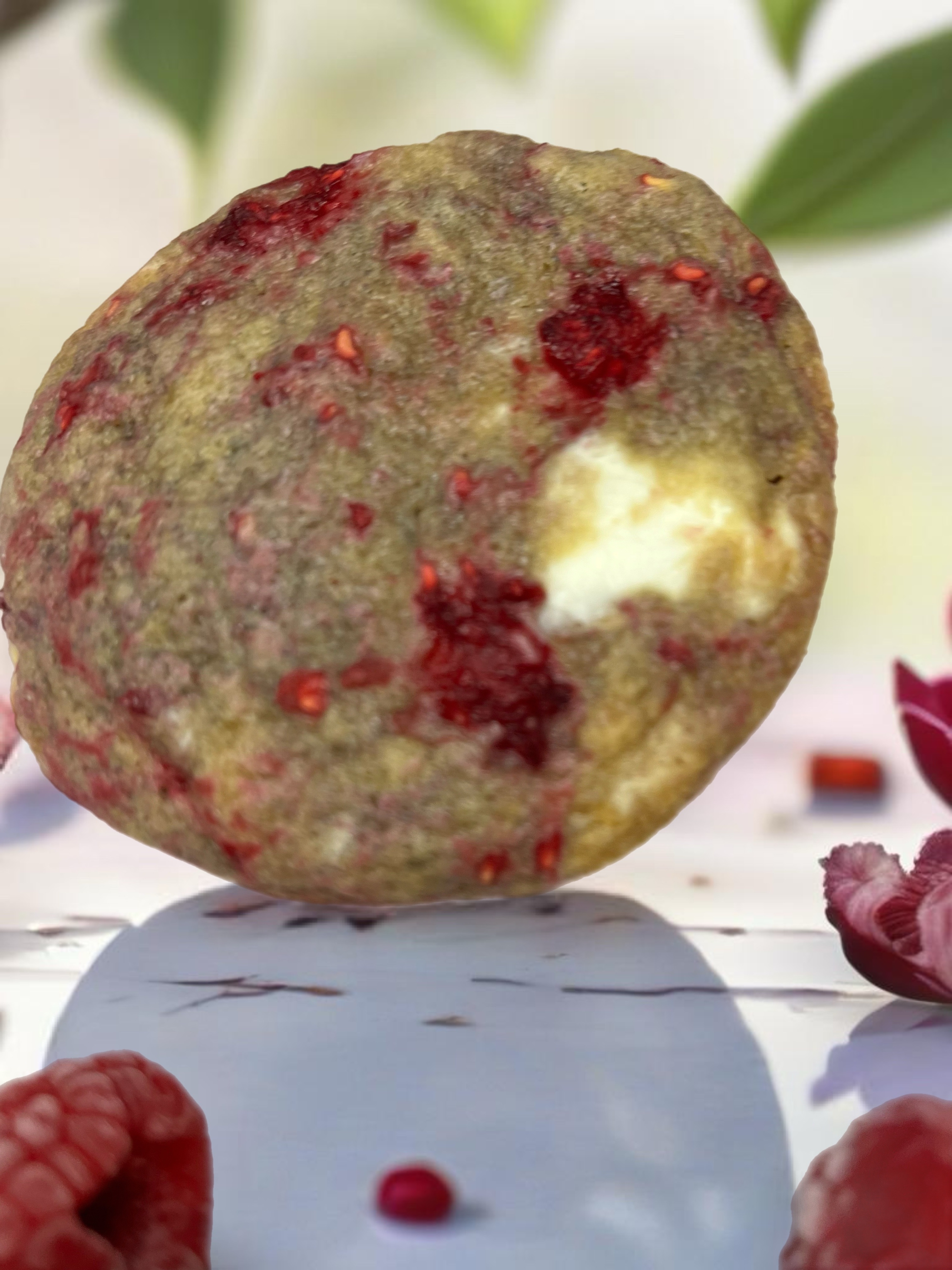 White chocolate raspberry cookies