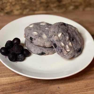 Blueberry White Chocolate Chip Cookies