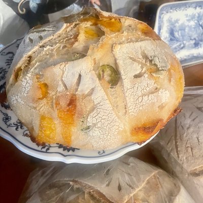 Sourdough Boule With Jalapeño And Cheddar