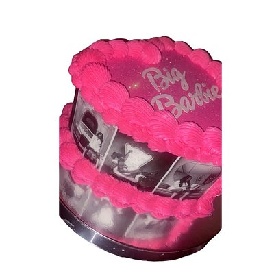 8 Inch Vintage Heart Cake w/ Photos 