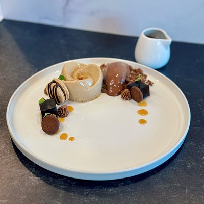Chocolate, Coffee And Caramel Desert 