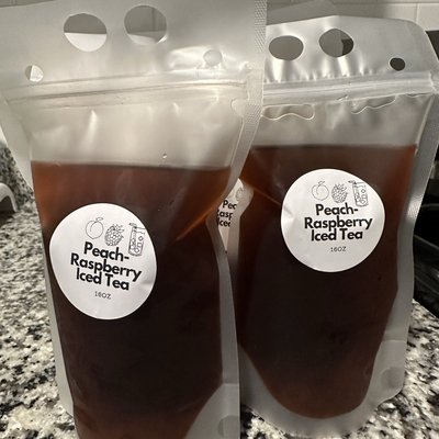 Peach-Raspberry Iced Tea 