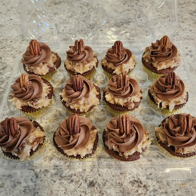 German Chocolate Cupcakes 