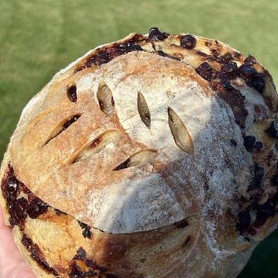 Dried Strawberries and Chocolate Chip Sourdough 