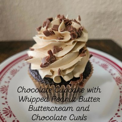 Chocolate Cupcakes With Whipped Peanut Butter Buttercream