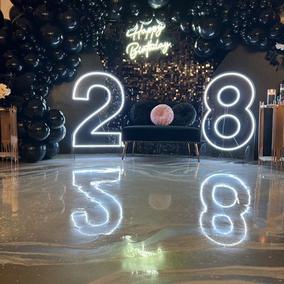 Acrylic Neon Marquee Numbers