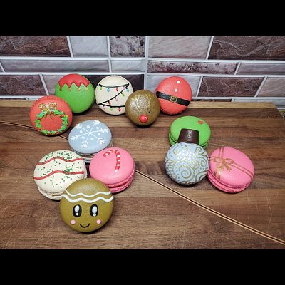 One Dozen Christmas Macarons