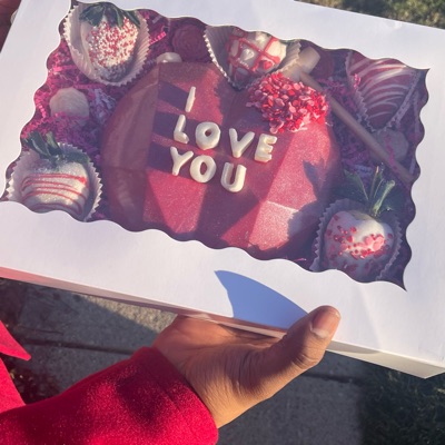 Breakable Chocolate heart Box with Letters
