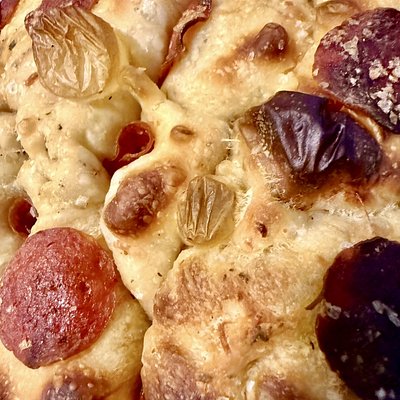 Pepperoni Herbed Sourdough Focaccia 