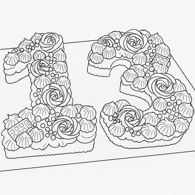 Number/Letter Cookie Cake-Quarter Sheet