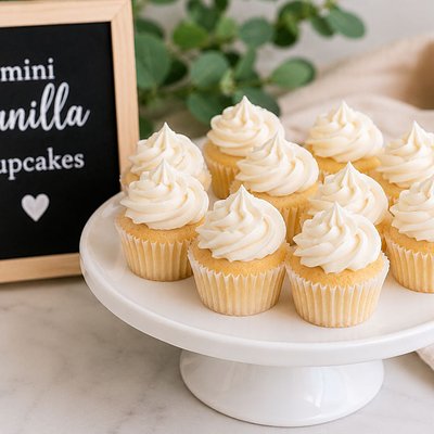 Mini Farmhouse Vanilla Cupcakes 
