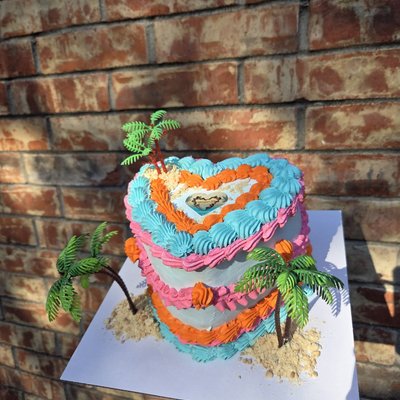 Love Island Theme Cake 