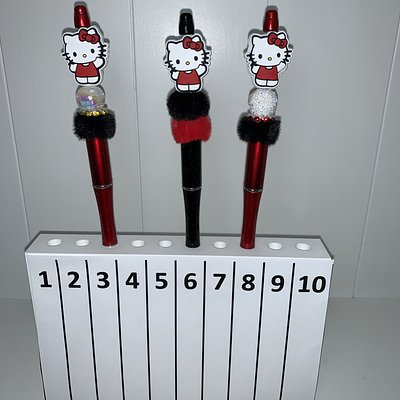 Kitty With Bow Beaded Pens --- To Order Please Note The Number That Corresponds To The Pen(s) You Would Like To Purchase