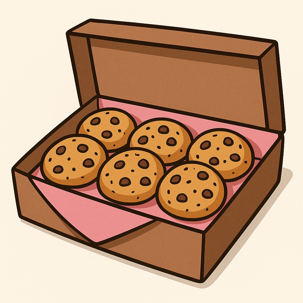 Buttered Chocolate Chip Cookies (8 count box) 