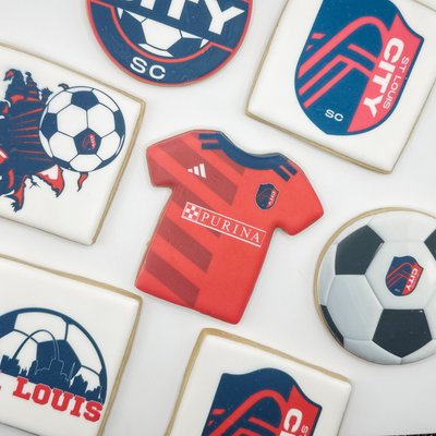 St Louis City Soccer Cookies