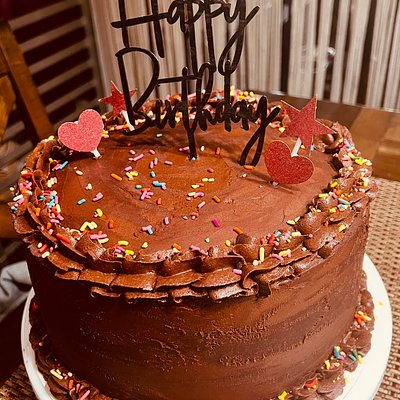 Chocolate Cake With Chocolate Buttercream 