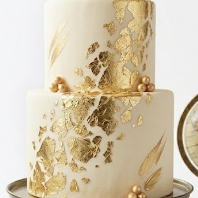 Silver or gold leaf! 