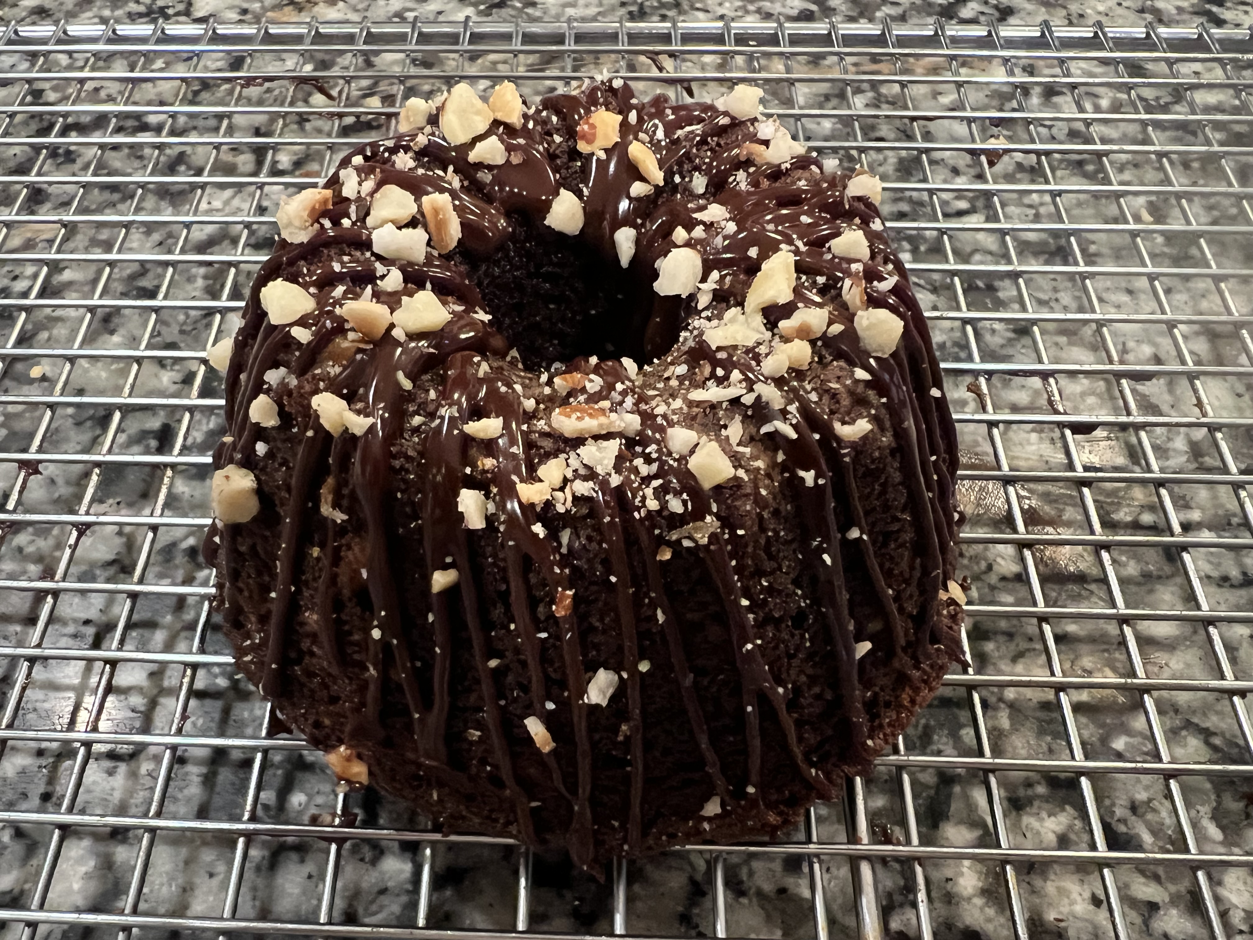 Mini Chocolate Hazelnut Bundt Cakes