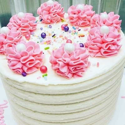 Cake & Icing & Colors Your Choice With Sprinkles 6 Inch (serves 6-8)
