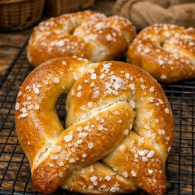 Salted Sourdough Pretzels 