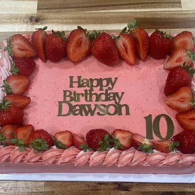 Strawberry 1/4 Sheet Cake