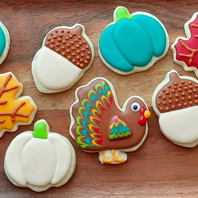 Fall/Turkey Mix Iced Sugar Cookies