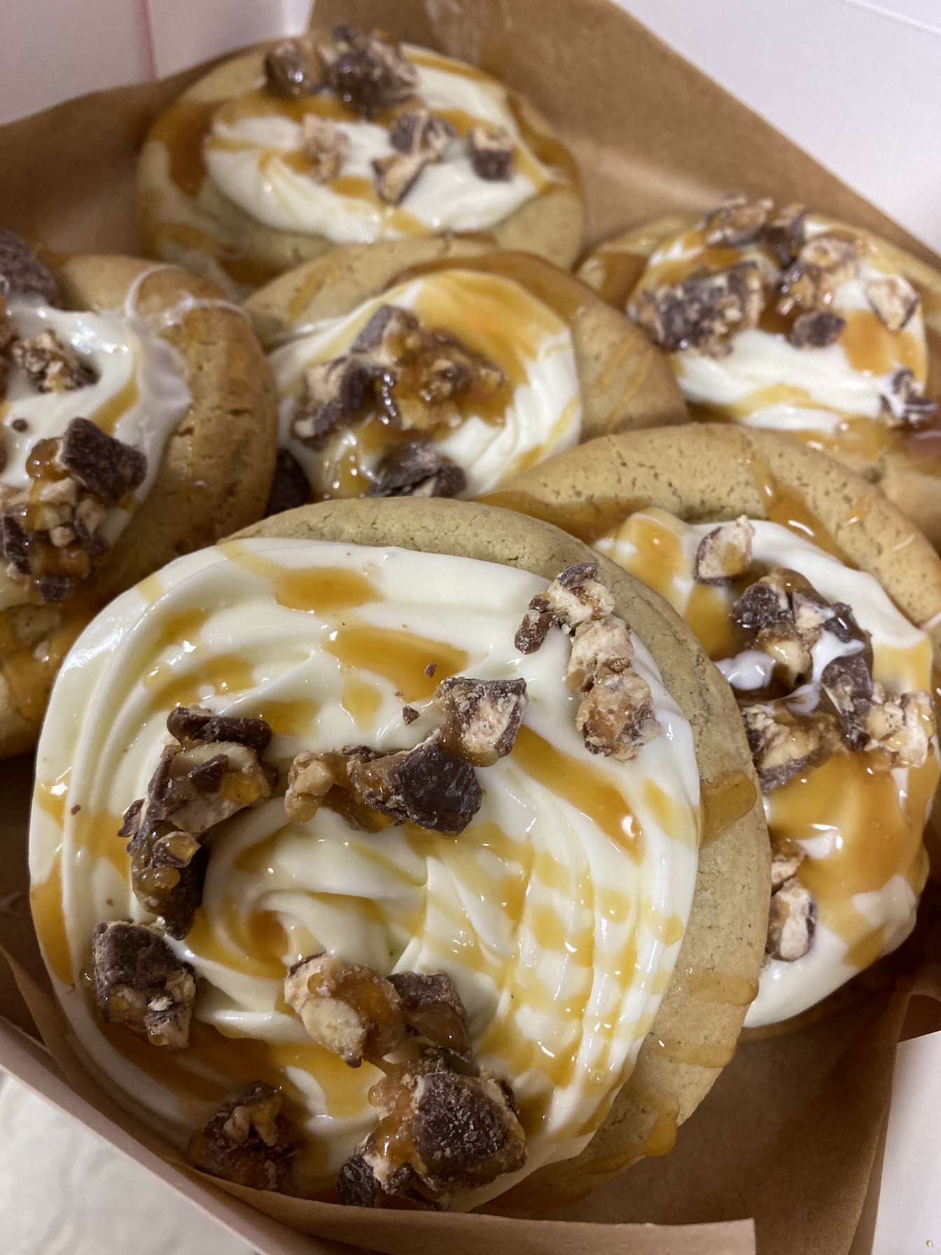 Jumbo Peanut Butter Snickers Cookies