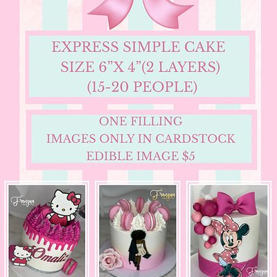 EXPRESS SIMPLE DESIGN (6”x 4”)(15-20 people)