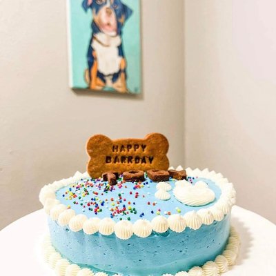 Pawfect Barkday Cake